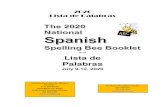 Lista de Palabras - CO-CABE€¦ · 25/10/2019  · Lista de Palabras and Lista de Palabras July 9-12, 2020 David Briseño Colorado Association for Bilingual Education P. O. Box 33120