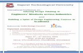 Gujarat Technological University · Gujarat Technological University International Conference on: Infusing Design Thinking in Engineers’ Mindsets across Industries and Building