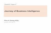 Journey of Business Intelligence · •Business intelligence is a set of technologies and means to acquire data in various formats from various inbound data sources and to churn out
