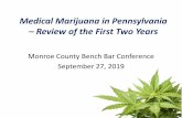 Medical Marijuana in Pennsylvania – Review of the First ...assimediafinal.s3.amazonaws.com/site555/reseller82/... · • If an employee tells you they use medical marijuana or even