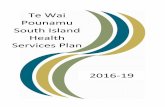 Te Wai Pounamu South Island Health Services Plan · SOUTH ISLAND HEALTH ForwardSERVICES PLAN 2016-19 South Island Health Services Plan 2016-19 4 Nigel Trainor Murray Cleverly CEO,