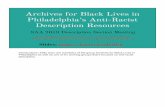 description. - WordPress.com...Archives for Black Lives in Philadelphia (or A4BLiP for short) is a loose association of archivists, librarians, and allied professionals in the area
