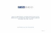 SECURITIES AND FINANCIAL REGULATIONS ROUNDTABLE … · 3/28/2014  · Page | 2 INTRODUCTION Finsec Law Advisors and the Securities Markets Association of India, supported by the US