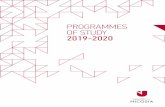 PROGRAMMES OF STUDY 2019-2020 - Times Higher Education · 2019-04-08 · Tourism, Leisure and Events Management (BBA) 19 Department of Management and MIS 20 Business Administration