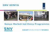 SNV KENYA Kenya Market-led Dairy Programme€¦ · Kenya Market-led Dairy Programme (KMDP) Goal: To contribute to the development of a vibrant private sector drive dairy sector with