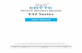 E32 User Manual EN v1 - FilipeFlop · SX1278WirelessModule E32SeriesUserManual Copyright©2012–2017,ChengduEbyteElectronicTechnologyCo.,Ltd. 5/24 2. Technical parameters 2.1 General