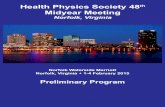 Health Physics Society 48 Midyear Meetinghps.org/.../2015_midyear_meeting_preliminary_program.pdf• Preliminary registration is due by 20 January 2015 • Registration fees for members