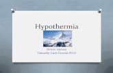 Hypothermia - Coniston Mountain Rescue Team · Hypothermia Algorithm for Fell Use continued Patient Is Shivering Shelter from wind Change wet clothing for dry clothing Hot packs