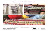 Putney School of Art and Design Relax Knitting Evenings ... · Putney School of Art and Design Relax Knitting Evenings with Rick Hall Friday 22, 29 Nov and 6 Dec 2019 5.45 -7.45pm