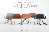 SANDLERSEATING UNNIA TAPIZ · Simon Pengelly Designed by Simon Pengelly, the UNNIA TAPIZ collection encompasses all the upholstered versions in the UNNIA family, thus completing an