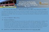 New Orleans Public Facility Management, Inc. …...2019/07/31  · New Orleans Public Facility Management, Inc. (NOPFMI) Board Meeting Notice And Agenda Pg. 1 of 3 Wednesday July 31,