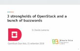 3 strongholds of OpenStack and a bunch of buzzwords€¦ · containers easily left running, mislocated or forgotten. E.g., Kubernetes (K8s) Open Source platform for automating deployment,