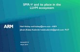 SPIR-V and its place in the LLVM SPIR-V and its place in the LLVM ecosystem Neil Hickey neil.hickey@arm.com