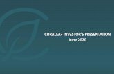 CURALEAF INVESTOR’S PRESENTATIONfilecache.investorroom.com/mr5ir_curaleaf/247... · Cautionary Note Regarding Forward-Looking Statements and Future-Oriented Financial Information