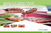 QUALITY AND YIELD IMPROVEMENT FOR MEAT …...PROTEINS FOR QUALITY AND YIELD IMPROVEMENT HEAT SET BINDING Crude Protein % Origin Specific characteristics QBind Pork OP80 80% (powder)