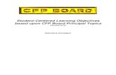 Student-Centered Learning Objectives based upon CFP Board ... · CFP Board Learning Objectives Resource Document A. Professional Conduct and Regulation A.1 CFP Board’s Code of Ethics
