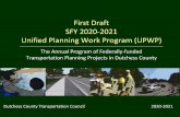 Draft DCTC SFY 2020-2021 UPWP - Dutchess County...(effective March 7, 2006): provides a common understanding and structure for the continuing coordination and communication among the