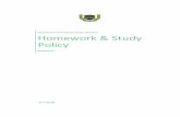 Homework & Study Policy - Preswex · homework assignments, thus providing students with the opportunity to understand, practice, reinforce, apply or improve acquired skills and knowledge.