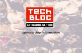 SponsorshipInformaon - TechBloc SponsorshipOpportunies Level Cost) Beneï¬پts Keystone!Partner! $25,000