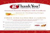 America’s Favorite Employee Gift Certiﬁcate · 2017-10-10 · Happy Thanksgiving Wishing you & your family, a joyful and peaceful Thanksgiving. Thanksgiving Greetings With sincere