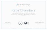 Digital Garage Certificate - Thanks Katie · gle Digital Garage is hereby awarded this certificate of achievement for the successful completion of The Fundamentals of Digital Marketing
