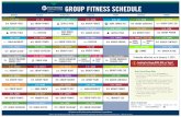 GROUP FITNESS SCHEDULE · INSANITY® INSANITY® is a cardio-based total body conditioning program. It is an interval class that requires no equipment, is easy to learn and fun to