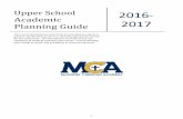 Upper School 2016 Planning Guide 2017 · are earned simultaneously by passing the course. Available in 11th12th grades. Honors GPA weight is earned. Admission Requirements : as stated