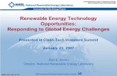 Renewable Energy Technology Opportunities: Responding to ... · Global Renewable Energy Annual Growth Rates 2000-2004. Sources: Renewables 2005 Global Status Report, REN21. Clean