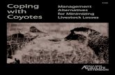 Coping with Coyotes: Management Alternatives for ...agrilifecdn.tamu.edu/txwildlifeservices/files/2016/08/Coping-With... · and "slides" where they pass under fences. Coyote howls