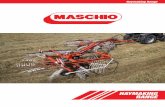 HAYMAKING RANGE - Maschio Gaspardo · • CE Safety guards • Foldable side guards for transport • Spring suspension • 1000 rpm PTO MODEL Working width Swath width Drums Blades
