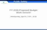 Public Safety FY 2016 Proposed Budget Work Session · INF: ICCV Software update from 9.2.2 to 9.3 Upgrade - TBD INF: ICCV Software update to 9.2.2 (Task) Prereq for new ICCV INF: