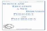 seanewdim.com · Science and Education a New Dimension: Pedagogy and Psychology. Vol. 9, 2013 Editor-in-chief dr. Xénia Vámos Honorary senior editor: dr. Jenő Barkáts, dr. Nina