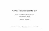 We Remember – 2007users.rcn.com/wsmarsh/We Remember Undated.pdf · Grief Grief is universal. At the same time it Is extremely personal. Heal in your own way. Rabbi Earl Grollman,