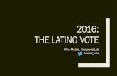 2016: The latino vote - CAHCC...Voting 1% USC Dornsife / LA Times Poll, March 2016 According to a USC Dornsife Poll released in March, Latino voters in California favor Hillary Clinton