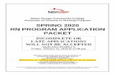 SPRING 2020 RN PROGRAM APPLICATION PACKET...Baton Rouge Community College Associate of Science in Nursing Program SPRING 2020 RN PROGRAM APPLICATION PACKET ... DIVISION OF NURSING