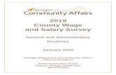2019 County Wage and Salary Survey - Georgia · Airport Manager Performs technical, administrative, ... DCA - 2015 County Government Wage and Salary Survey • i - 1. ... Chief Appraiser