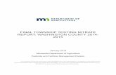 Final Township Testing Nitrate Report: Washington County ......REPORT: WASHINGTON COUNTY 2014-2015 . January 2018 . Minnesota Department of Agriculture . Pesticide and Fertilizer Management