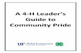 Guide to Community Pride - University of Florida...Plan a Community Pride Timeline for you County Council or District Council Program. Include which service learning elements will