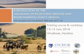 INTRODUCTION TO THE VALUATION OF ECOSYSTEM SERVICES … · Cost-benefit analysis Demonstrate trade -offs and developmental benefits of natural capital to policy makers Natural resource