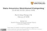 Data-Intensive Distributed Computing Data-Intensive Distributed Computing Part 6: Data Mining (1/4)