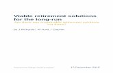Viable retirement solutions for the long-run retiremen… · the likely longevity of a retirement solution. Keywords Defined Ambition, Sustainability Correspondence details *Correspondence