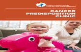 CANCER PREDISPOSITION CLINIC · You can investigate the possibility of hereditary cancer in your family with a genetics consultation through the Center for Cancer and Blood Disorders