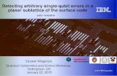 Detecting arbitrary single-qubit errors in a planar …...© 2015 IBM Corporation Detecting arbitrary single-qubit errors in a planar sublattice of the surface code Easwar Magesan