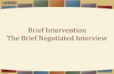 Brief Intervention The Brief Negotiated Interviewpublichealth.nmsu.edu/wp-content/uploads/sites/4/... · The BNI is a semistructured interview process based on MI that is a proven
