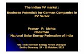 The Indian PV market : Business Potentials for German ... · The Indian PV market : Business Potentials for German Companies in PV Sector Pranav R. Mehta ... 2015 –16 2016 –17