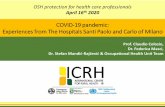 COVID-19 pandemic: Experiences from The Hospitals Santi ...OSH protection for health care professionals April 16th 2020 COVID-19 pandemic: Experiences from The Hospitals Santi Paolo