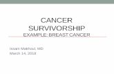 CANCER SURVIVORSHIP · Definition of a Cancer Survivor (National Coalition for cancer survivorship) Anyone with a history of cancer, from the time of diagnosis and for the remainder
