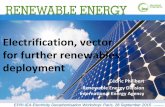 Electrification, vector for further renewable deployment · for further renewables deployment Cédric Philibert Renewable Energy Division International Energy Agency ... Using biomass,