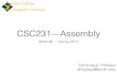 CSC231—Assembly · D. Thiebaut, Computer Science, Smith College 10010 and 11100 10010 or 11100 10010 xor 11100 not 11100