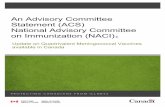 An Advisory Committee Statement (ACS) National Advisory Committee … · 2020-02-05 · Military personnel during recruit training and on certain deployments. 6 ... B, C, W-135 and